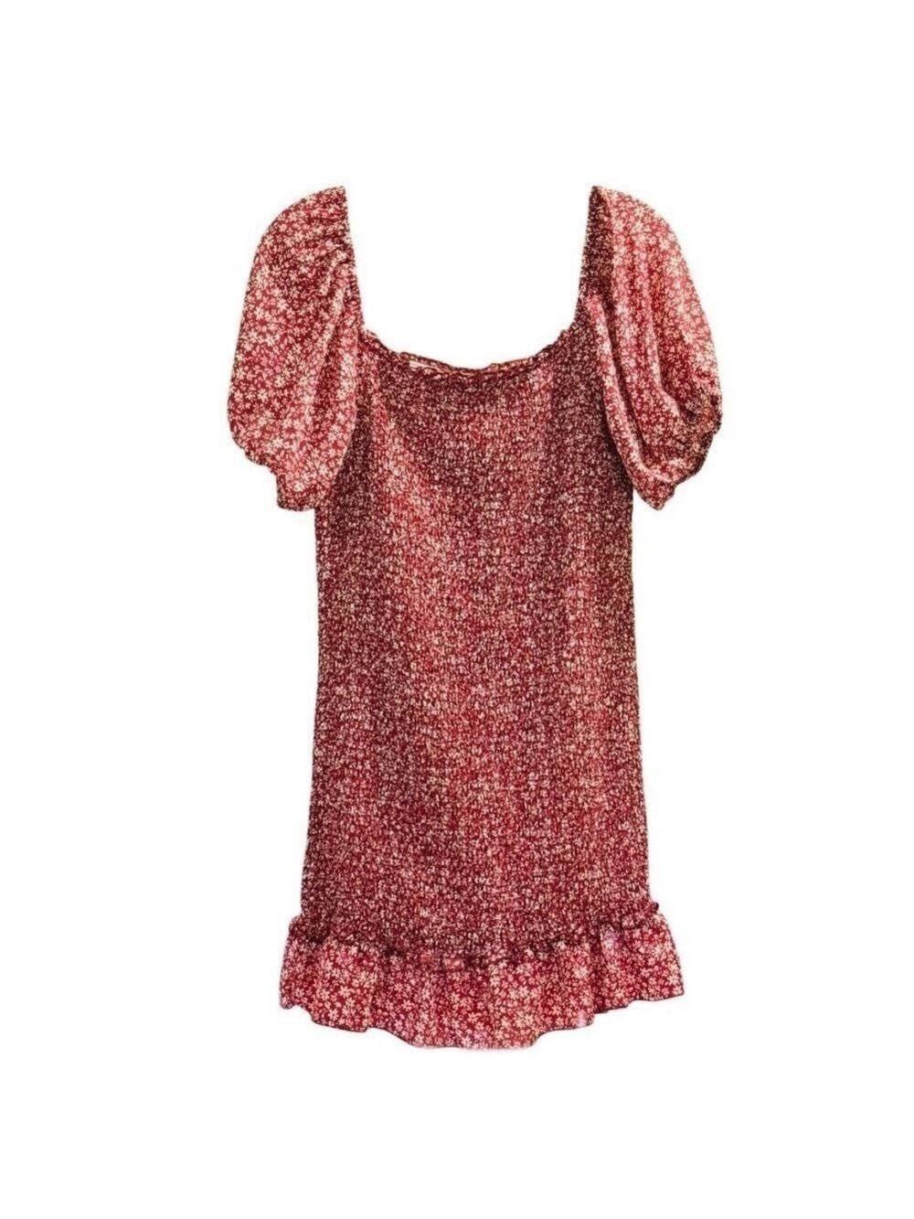 Willow and Root Floral Smocked Dress Mauve Ivory Medium